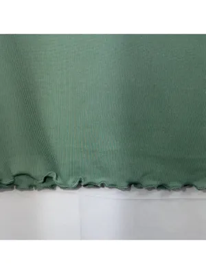 Heart & Hips Alexa Cropped Tee Sage Green Short Sleeve Top Size Small thumbnail 5