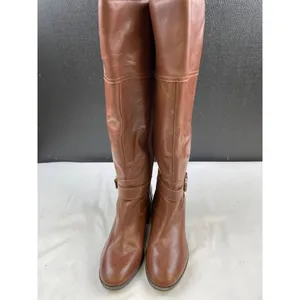 Mark Fisher Women's Brown Leather Tall Boots/Shoes Heel 2" Size 5.5 SKU 4728 thumbnail 2