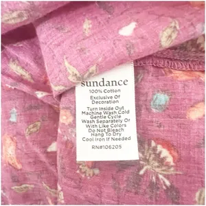 Sundance Women’s Floral Button Front Blouse Prairie Style High Collar Berry Med thumbnail 10