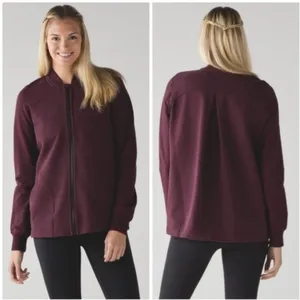 Lululemon Maroon Pleat to Street Bomber jacket thumbnail 2