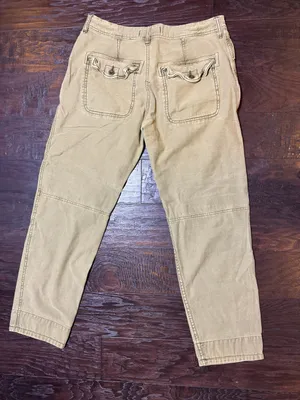 Free People Size 27 Olive Khaki Utility Pants Straight Leg Cargo Boho thumbnail 4