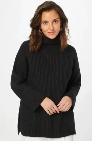 For The Republic Black Chunky Knit Turtleneck Long Sleeve Sweater Womens Size S thumbnail 1