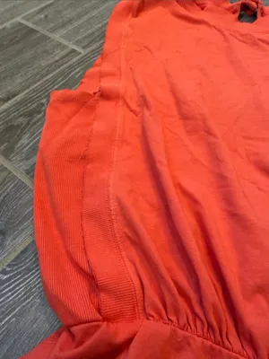 FP movement Free People hot shot romper size extra small XS EUC coral/orange/red thumbnail 4