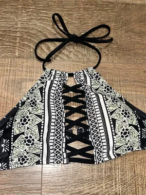Cupshe Geometric Pattern 2 Piece Swimsuit Women's Small thumbnail 2