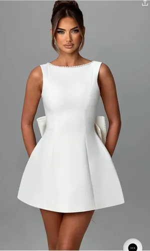 Baby Boo CARRIE MINI DRESS - IVORY thumbnail 1