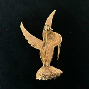 Vintage Hummingbird Brooch Red thumbnail 2
