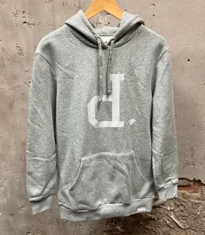 Diamond Skateboards Gray White Logo Pullover Fleece Hoodie Large L NWT Skater thumbnail 1