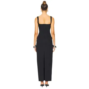 LIONESS Hot Nights Maxi Dress in Onyx XSmall New Womens Long Cotton Gown thumbnail 2