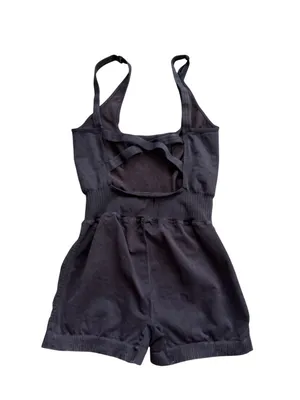 FREE PEOPLE Movement Gray Black Active Romper Size M/L thumbnail 4