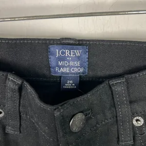 NWT J. Crew Factory Mid-Rise Flare Crop Black Jean in All-Day Stretch Size 26 thumbnail 5