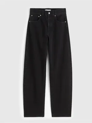 Madewell The Balloon Jean Size 29 Black Frost High Rise Barrel Leg Cotton NWOT thumbnail 5
