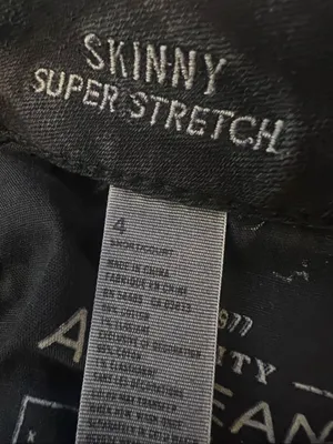 American Eagle Outfitters Black Super Stretch Skinny Jeans Size 4 SHORT thumbnail 5