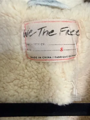 Free People We The Free Tie Dye Sherpa Lined Puffer Vest Blue Ivory S thumbnail 3