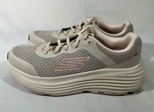 Skechers‎ Max Cushioning Mesh Sneakers Women 9.5 Gray Pink Natural Rocker Sole thumbnail 1
