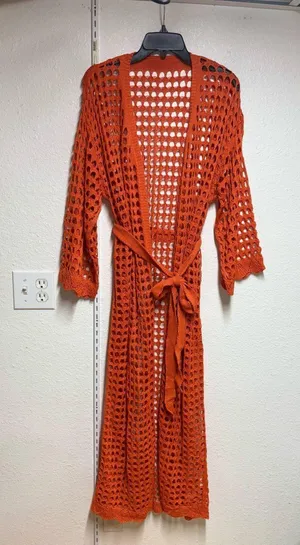 Cover Up Cardigan Orange Size XL thumbnail 1
