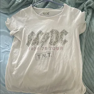 AC/DC Graphic Tee White Size L thumbnail 1