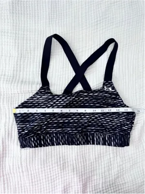 Women's Under Armour Sports Bra XL Black White Crossback Adjustable Straps thumbnail 5