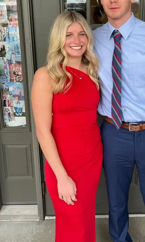 Hello Molly Red One shoulder dress thumbnail 1