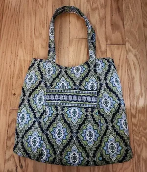 Vera Bradley Handbag Tote Petal Paisley Quilted Classic‎ Front Pocket Bohemian thumbnail 1