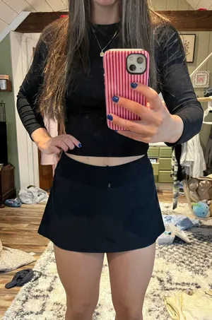 black athletic skirt thumbnail 1