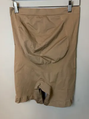 Isabel Ingrid Maternity Sz L Taupe Shapewear Shorts Overbelly Support NEW thumbnail 2
