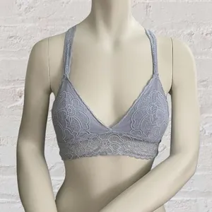 Aerie Light Blue Lace Unpadded Racerback Bralette thumbnail 1