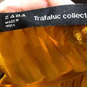 Zara Trafaluc Collection Mustard Yellow Long Sleeve Knee Length Dress XS thumbnail 8