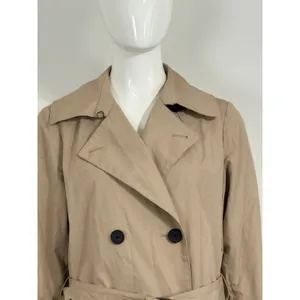 Everlane Women’s Brown Double Breasted Belted Trench Coat Long Jacket Size XS thumbnail 6