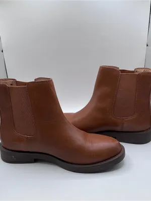 Madewell The Clearly Chelsea Boot in Leather size 6 brown thumbnail 12