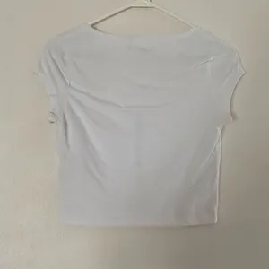 Abercrombie & Fitch White Crop Top Hook & Eye Front Soft A&F Collection Fitted T thumbnail 3