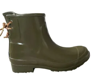 Top-Sider women's size 6 army green waterproof rubber rain boots footwear thumbnail 2