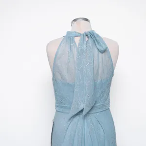 Adrianna Papell‎ | Floral Metallic Stencil Halter Gown thumbnail 11