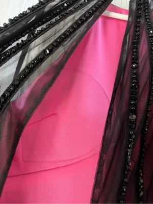Black and Hot Pink Party Dress thumbnail 9