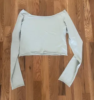 Brandy Melville Off-The-Shoulder Long Sleeve Top thumbnail 1