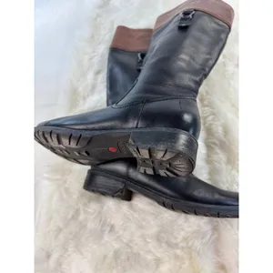 Blondo Aqua Protect Black Brown Leather Waterproof Riding Boots B1974-91 Size 8M thumbnail 6