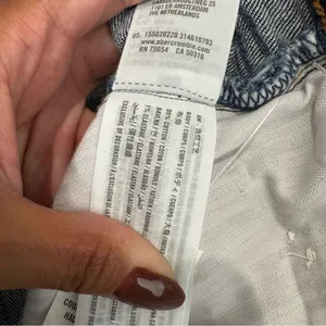Abercrombie & Fitch The 90's Straight Ultra High Rise Blue Wash 24‎ Long Casual thumbnail 4