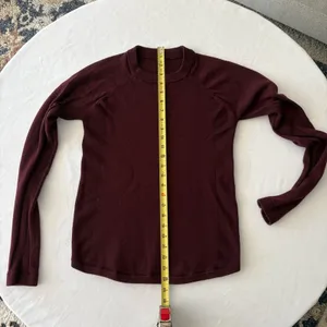 Lululemon Sit In Lotus Sweater - Garnet 100% Merino Luxe Yoga Pilates Old Money thumbnail 10