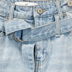 KanCan Denim Mini Skirt Womens Medium Distressed Light Wash Belted Indie‎ Boho thumbnail 6