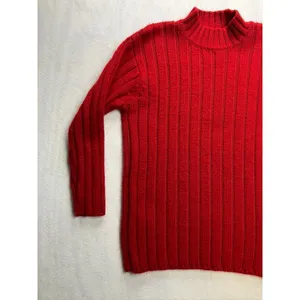 Jones New York Sport‎ Red Ribbed Wool Blend Mock Neck Sweater Womens Small thumbnail 5