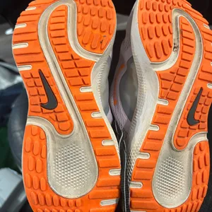 Nike React Sneakers in Black, White, and Orange Running shoes thumbnail 7