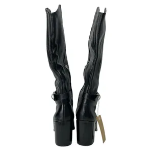 NEW Dolce Vita Tyrone Black Leather Ankle Strap Knee High Riding Boots Size 8.5 thumbnail 3