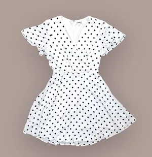 Express 00 White Polka Dot Dress thumbnail 1