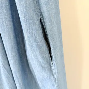 J.Crew Re-Imagined denim flowy dress with a gathered neckline Size S‎ thumbnail 6