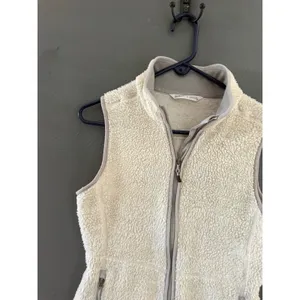 Woolrich Womens Ecru Heather Sherpa Fleece Full Zip Vest‎ Small 18555 Cream thumbnail 2