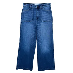 KanCan Wide Leg Jeans Size 27 Dark Wash High Rise Cropped Stretch Sailor thumbnail 3