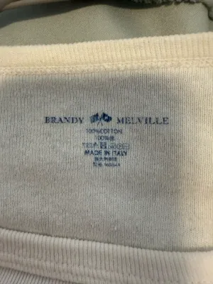 Brandy Melville White Cropped Long Sleeve thumbnail 3