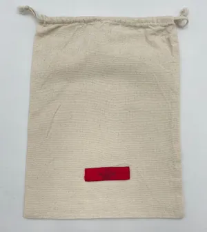 Valentino Dust Cover‎ Bag Cream Off-White Red Tag Drawstring Closure 6.5" x 12" thumbnail 1