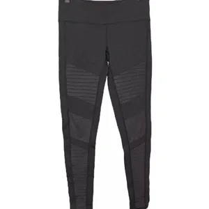 Alo Yoga Size Medium Low Waist Grey Moto Legging Athletic Textured Mesh Pant thumbnail 2