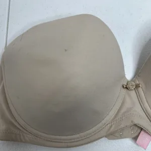 VTG Y2K Victoria's Secret 34C Strapless Bra Tan Nude Underwire Padded NO STRAPS thumbnail 7