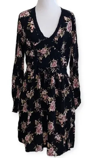 5/$30 🎈 Xhilaration large floral‎ long sleeved dress thumbnail 1